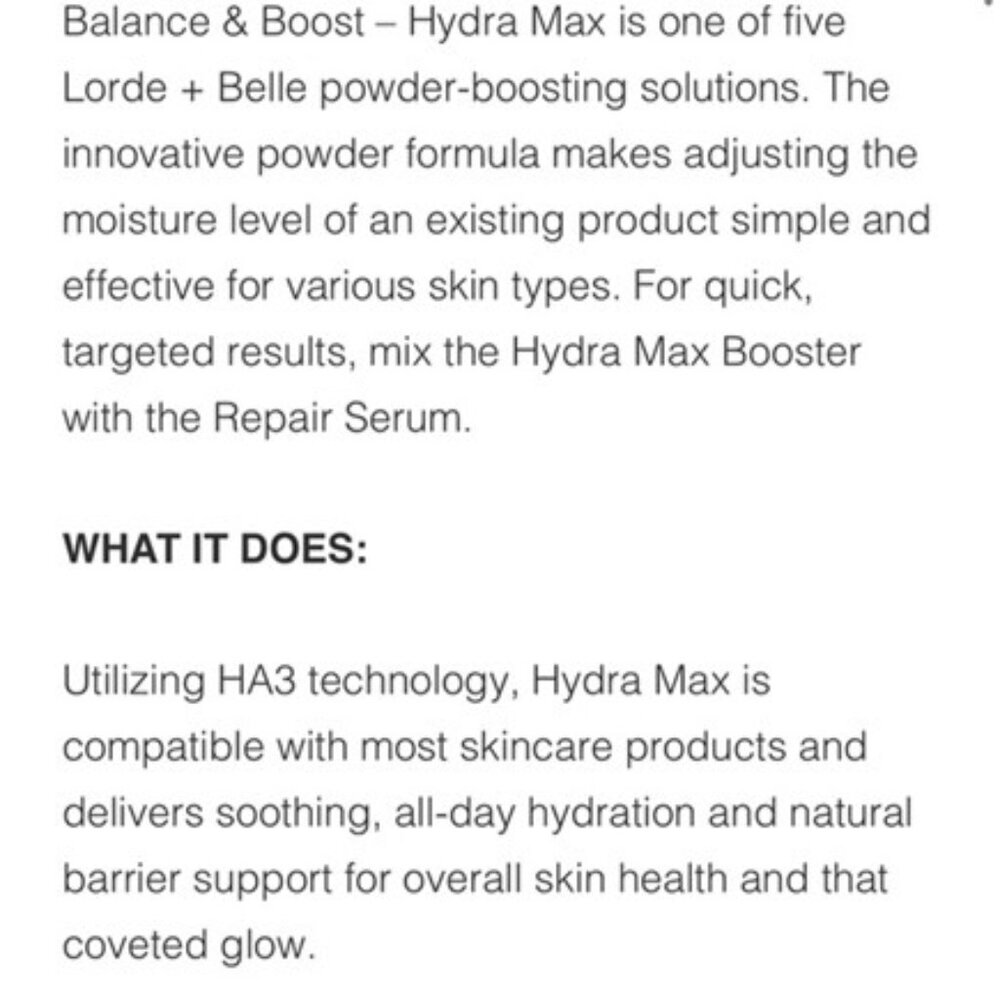 Lorde and Belle Hydra Max Booster NIB - Picture 5 of 5
